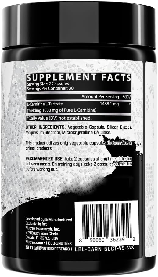 NUTREX CARNITINE 1000 60 CAPSULAS