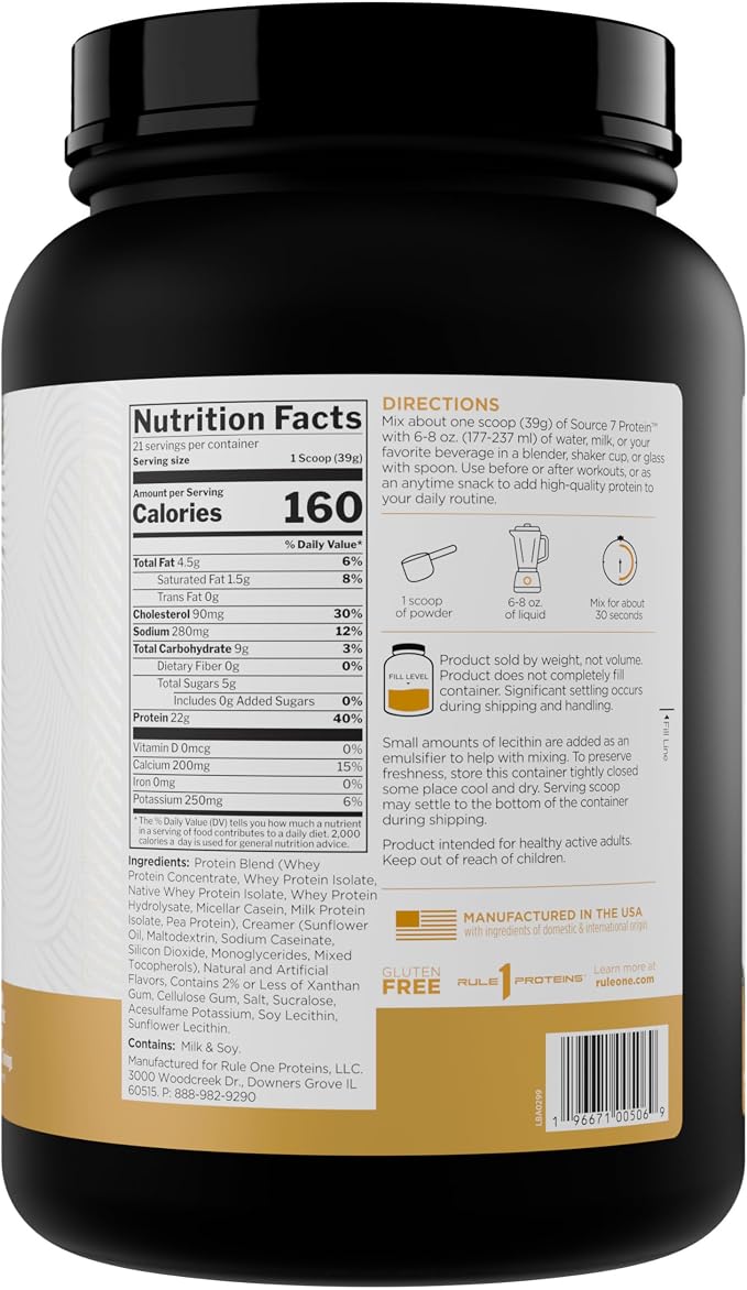RULE 1 SOURCE 7 PROTEIN VAINILLA 1.98LB