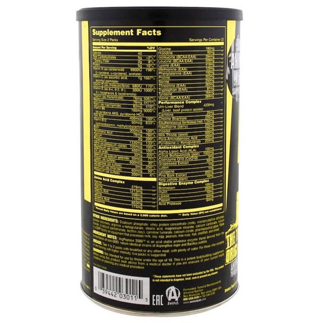 ANIMAL PAK 44 PACKS