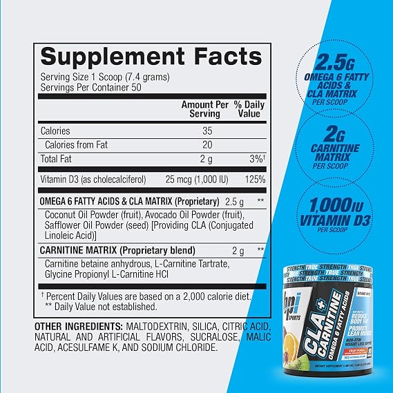 BPI SPORTS CLA+CARNITINE FRUIT PUNCH 50 SERVICIOS