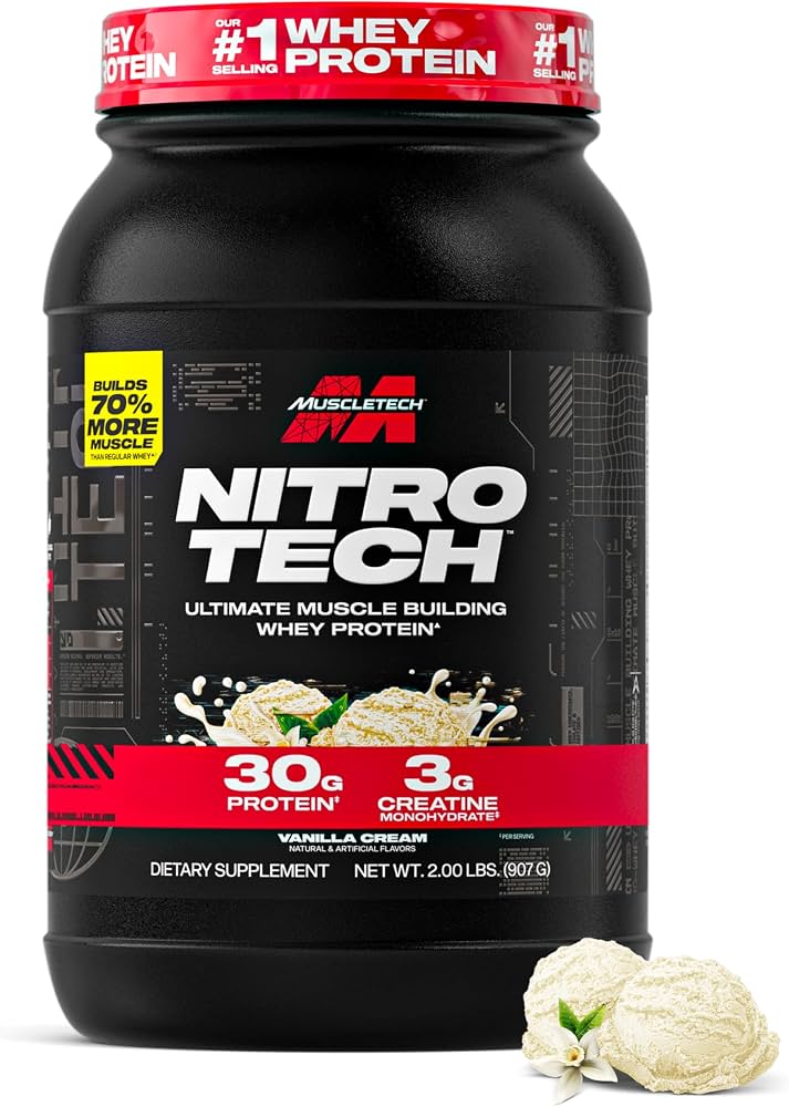 MUSCLETECH NITROTECH WHEY PROTEIN 2.2LB VAINILLA