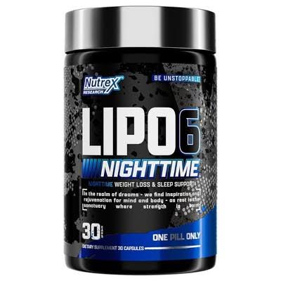 NUTREX LIPO 6  NIGHT TIME 30 CAPSULAS