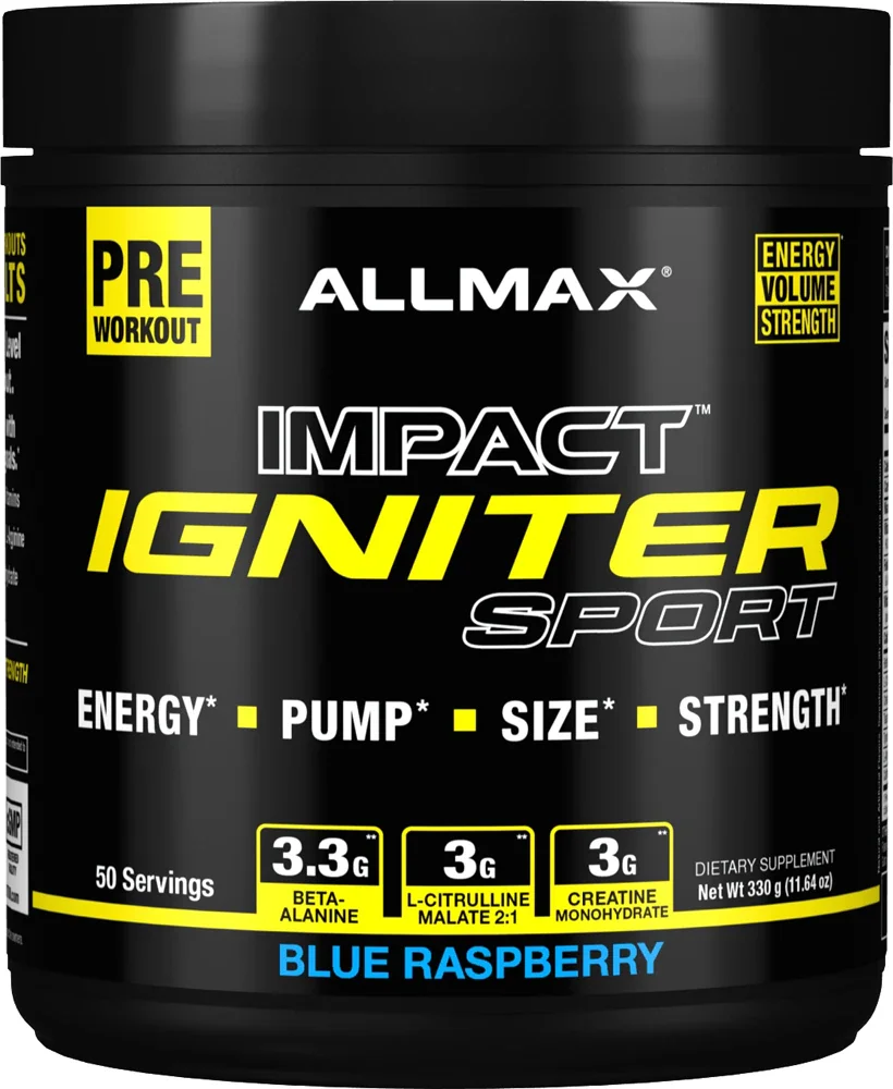 ALLMAX IGNITER SPORT BLUE RASPBERY 50 SERVICIOS