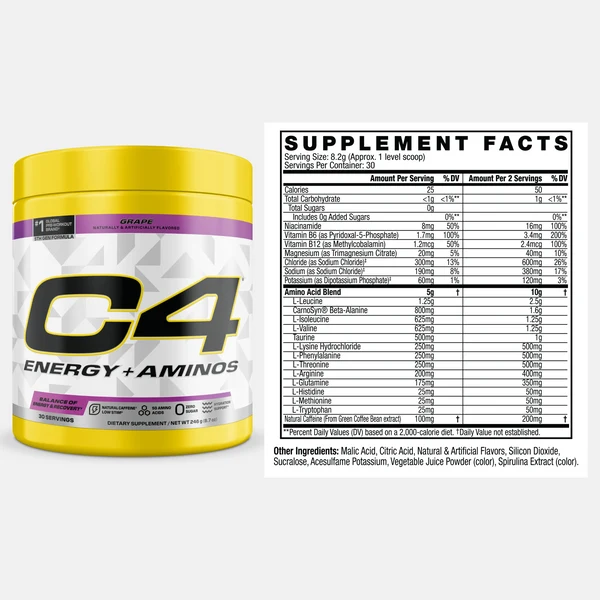 CELLUCOR C4+AMINOS GRAPE 30 SERVICIOS