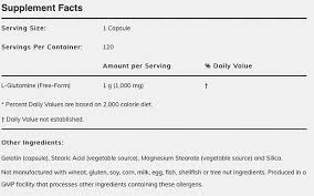 NOW SPORT L-GLUTAMINE 1000MG 120 CAPSULAS
