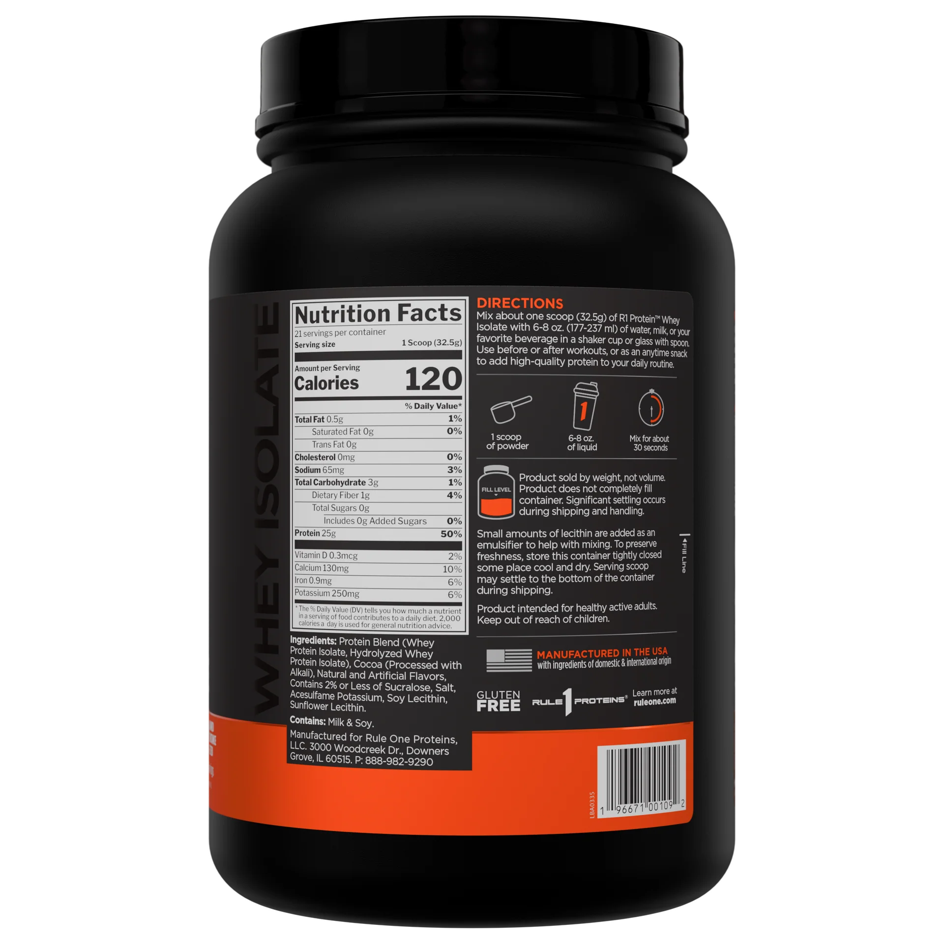 RULE 1 ISOPROTEIN VAINILLA 2LB