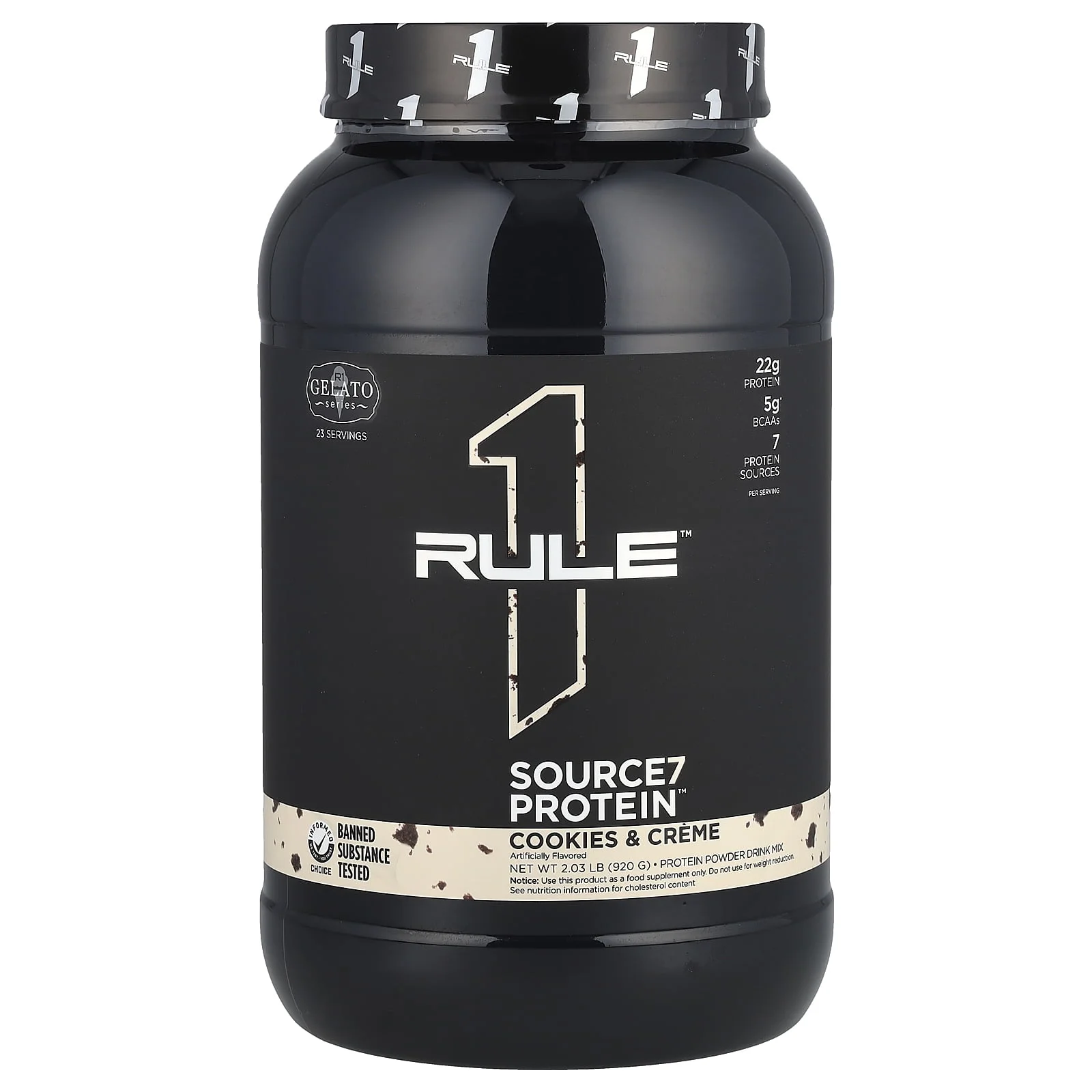 RULE 1 SOURCE  7 PROTEIN COOKIES CREAM 2LB