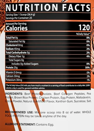 NUTREX WHOLE FOOD PROTEIN CHOCOLATE ICE 2LBS
